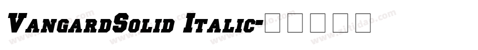 VangardSolid Italic字体转换